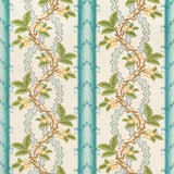 Brunschwig & Fils JOSSELIN COTTON AND LINEN PRINT AQUA/MIST Fabric
