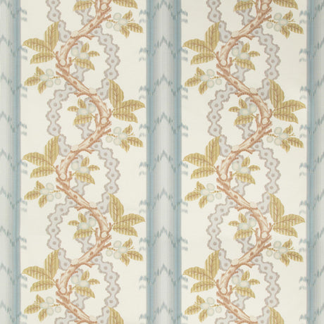 Brunschwig & Fils JOSSELIN COTTON AND LINEN PRINT SLATE/GREY Fabric