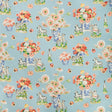 Brunschwig & Fils GILLIAN S ZEBRAS LINEN & COTTON PRINT SKY Fabric
