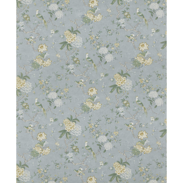 G P & J Baker ORIENTAL BIRD SIGNATURE SOFT BLUE Fabric