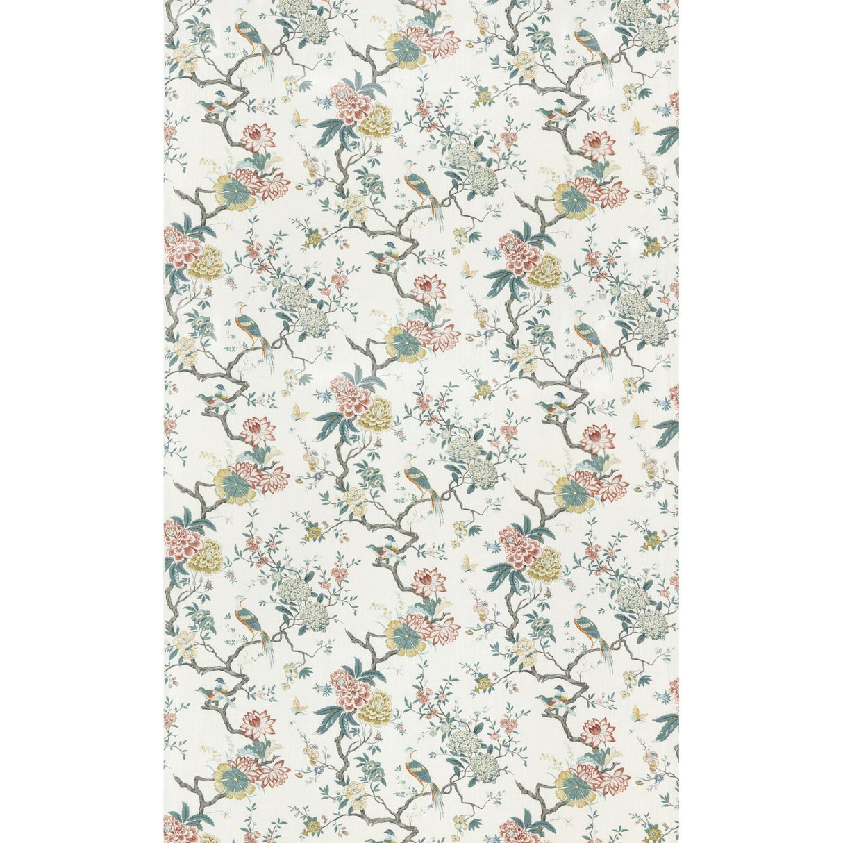 G P & J Baker ORIENTAL BIRD SIGNATURE TEAL Fabric