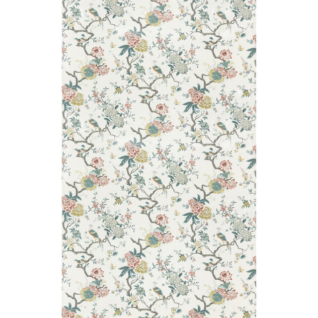 G P & J Baker ORIENTAL BIRD SIGNATURE TEAL Fabric