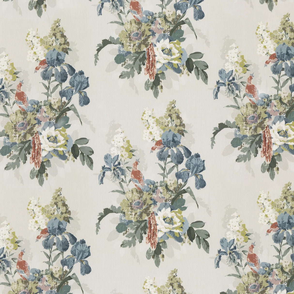 G P & J Baker BIRD & IRIS INDIGO Fabric