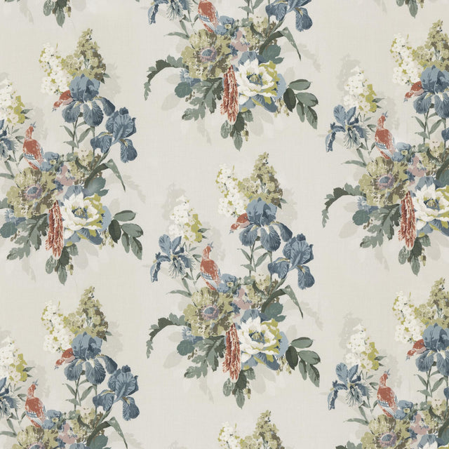 G P & J Baker BIRD & IRIS INDIGO Fabric
