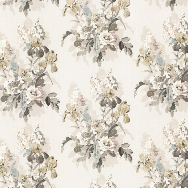 G P & J Baker BIRD & IRIS IVORY/MOLE Fabric