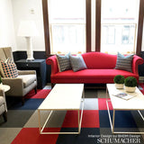 Schumacher Pennant Ii Indoor/Outdoor Navy & Red Fabric