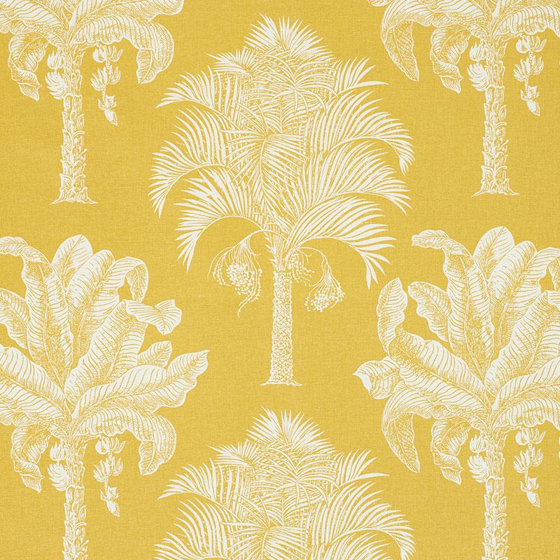 Schumacher Grand Palms Gold Fabric