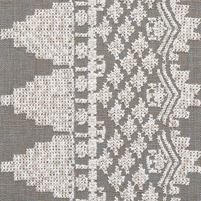 Schumacher Wentworth Embroidery Haze Fabric