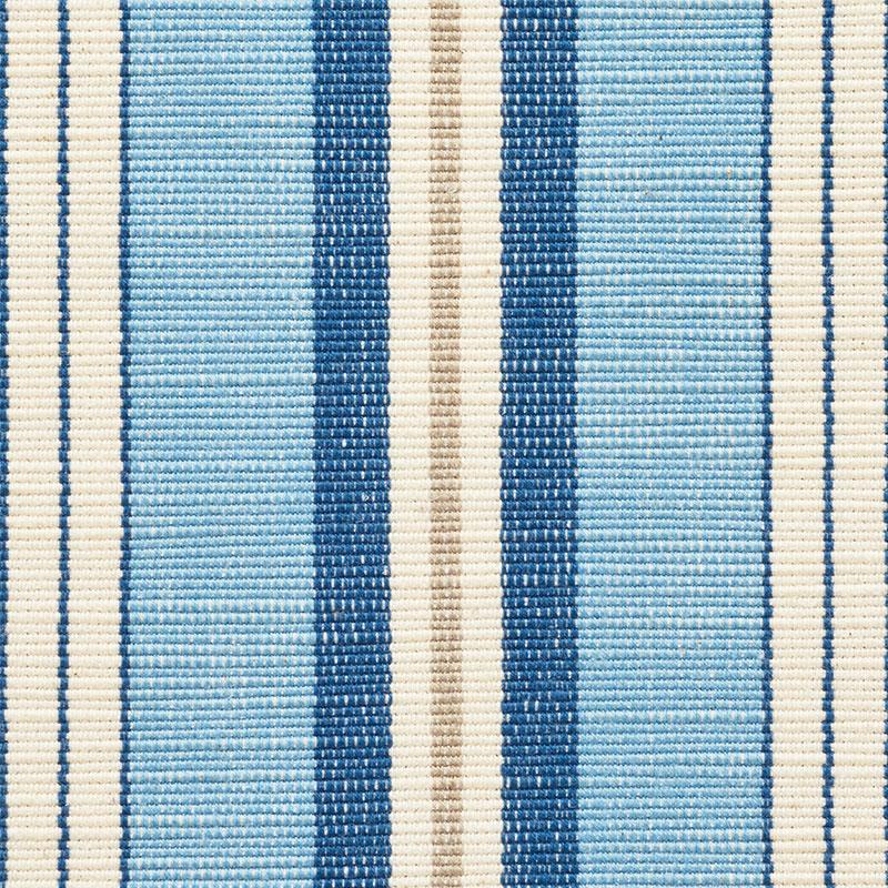 Schumacher Lewis Stripe Blue Fabric