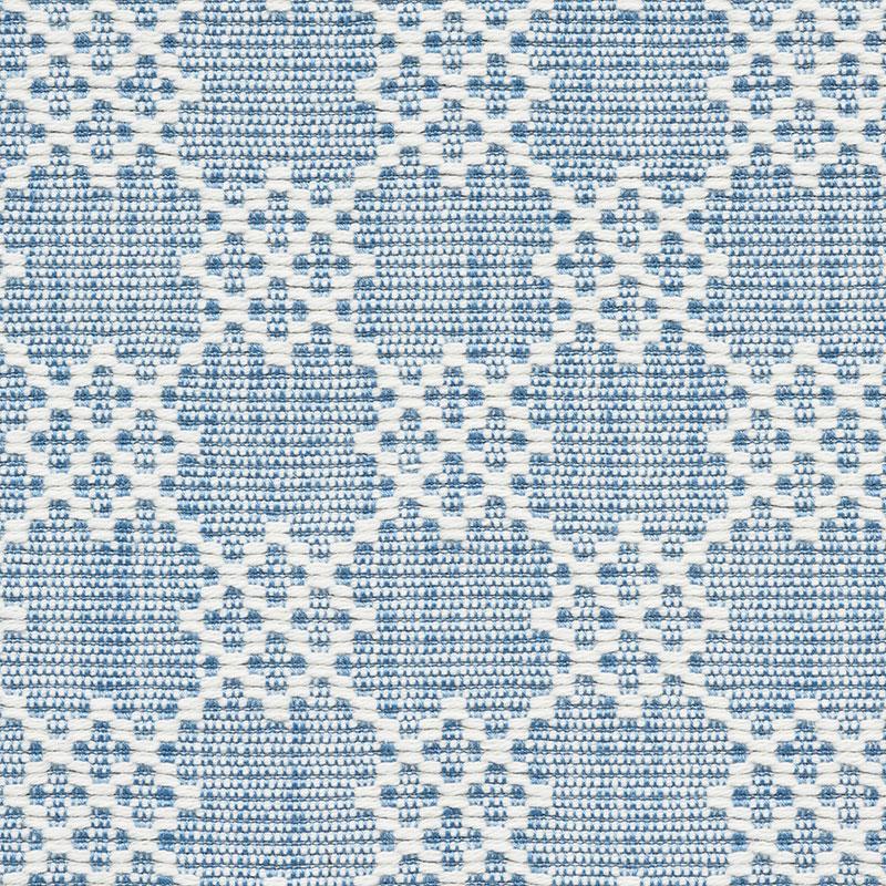 Schumacher Albert Fret Blue Fabric