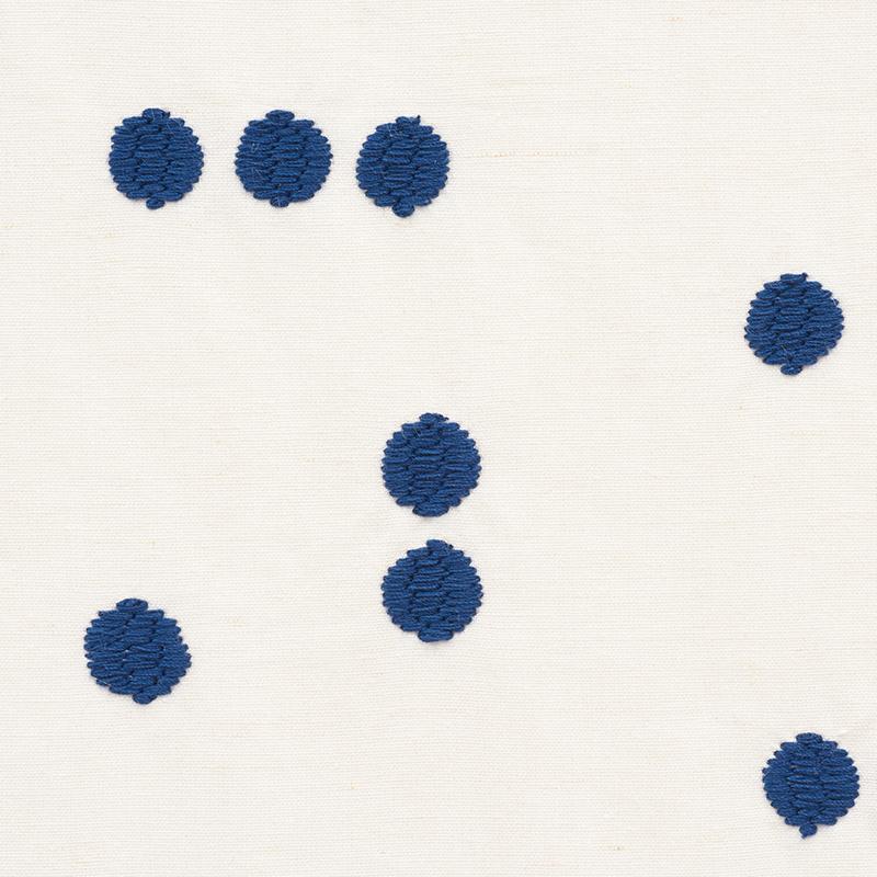 Schumacher Great Rock Embroidery Navy Fabric