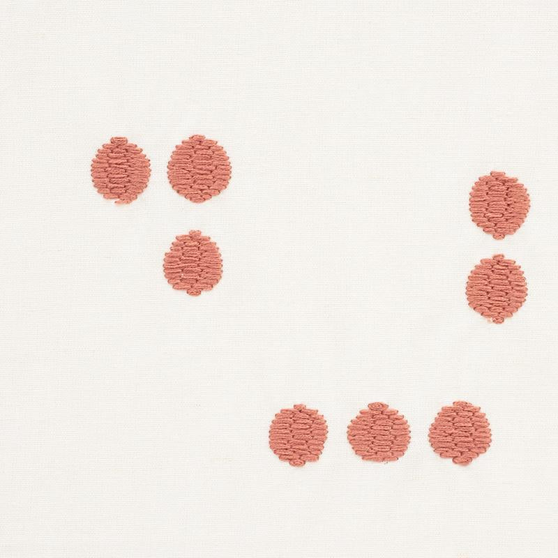 Schumacher Great Rock Embroidery Coral Fabric