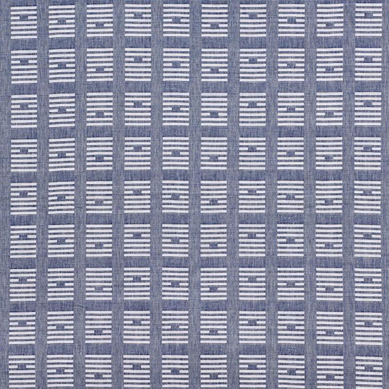 Schumacher Tiasquam Weave Navy Fabric