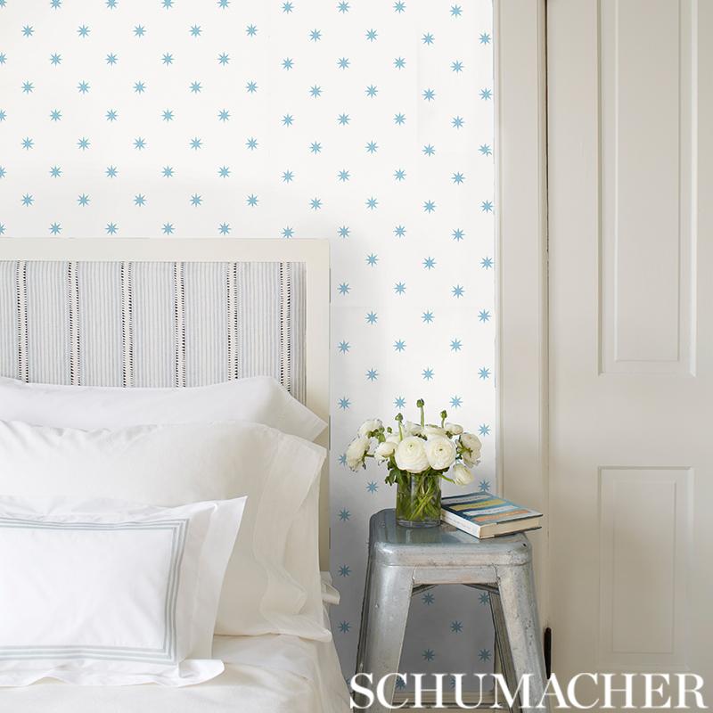 Schumacher Stargaze Blue Wallpaper