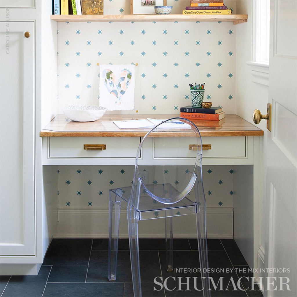Schumacher Stargaze Blue Wallpaper