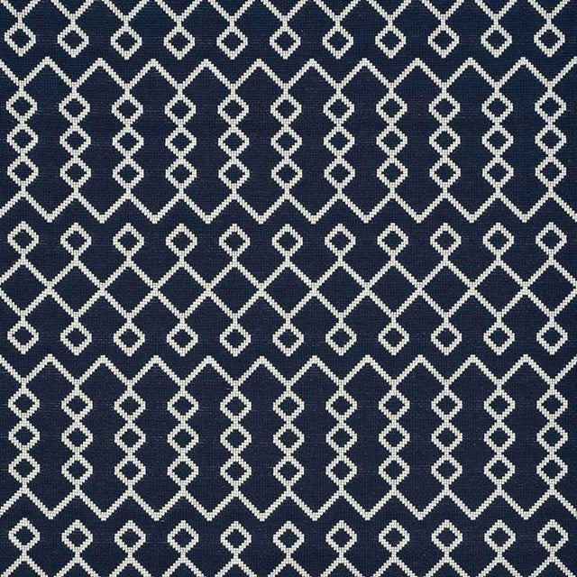 Schumacher Bricolette Navy Fabric