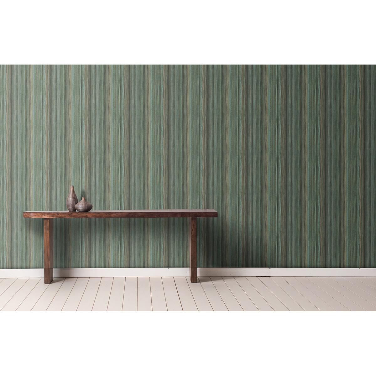 Threads PAINTED STRIPE TEAL Wallpaper