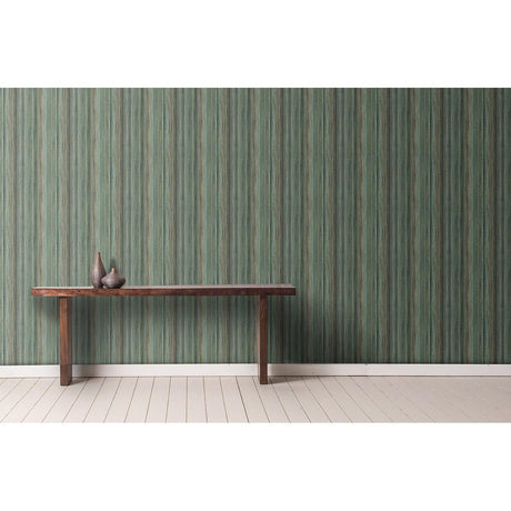 Threads PAINTED STRIPE TEAL Wallpaper