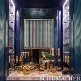 Schumacher Claridge Indigo Wallpaper
