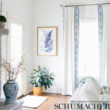 Schumacher Octavius Tape Bleu Trim