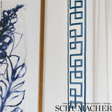 Schumacher Octavius Tape Bleu Trim