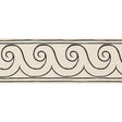 Schumacher Black On Ivory Greek Waves Trim