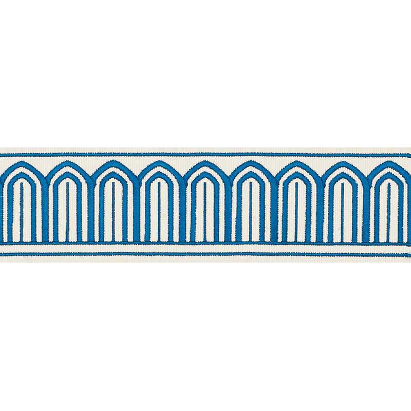 Schumacher Peacock Arches Embroidered Tape Medium