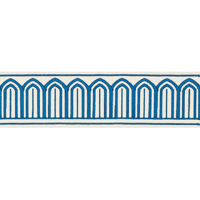 Schumacher Peacock Arches Embroidered Tape Medium