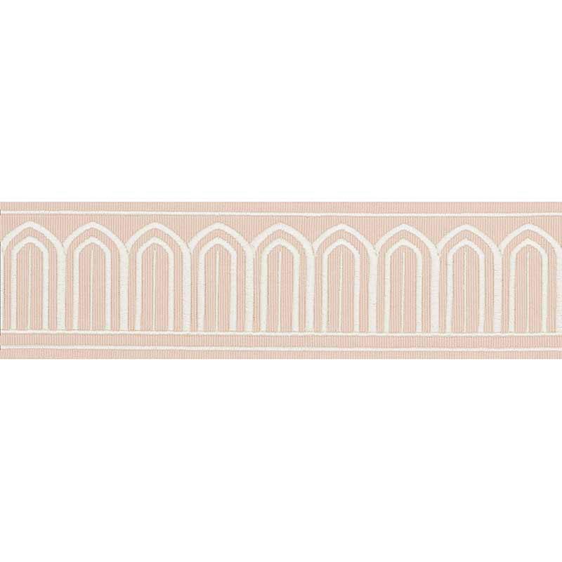 Schumacher Blush Arches Embroidered Tape Medium