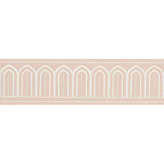 Schumacher Blush Arches Embroidered Tape Medium