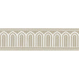 Schumacher Taupe Arches Embroidered Tape Medium