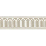 Schumacher Taupe Arches Embroidered Tape Medium