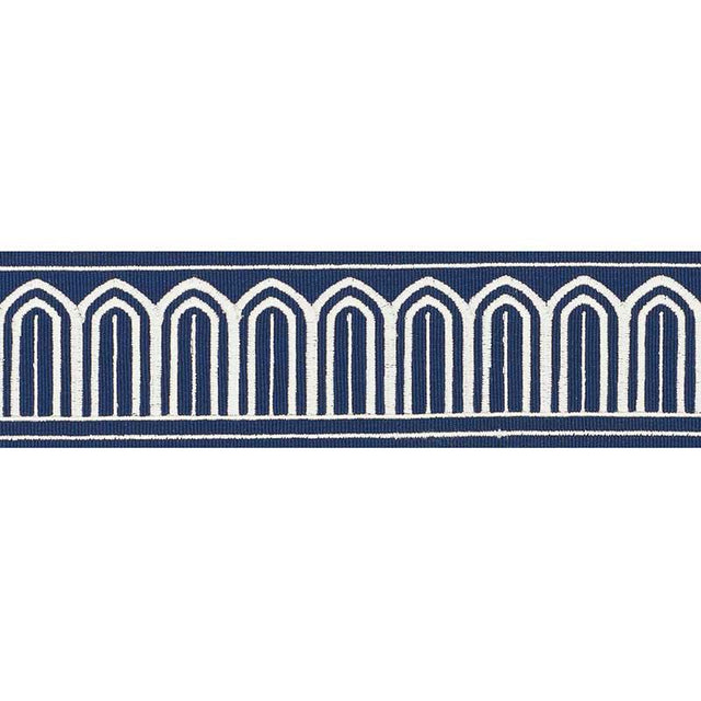 Schumacher Marine Arches Embroidered Tape Medium