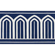 Schumacher Marine Arches Embroidered Tape Wide