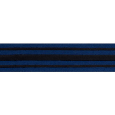 Schumacher Military Stripe  Tape Black On Navy Trim