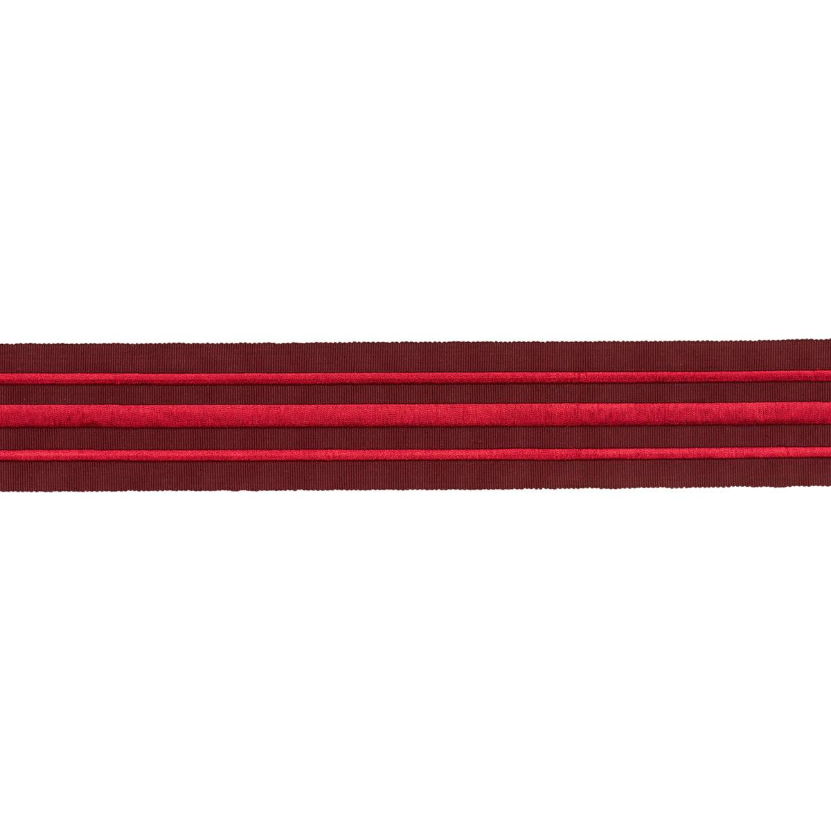 Schumacher Red On Burgundy Military Stripe Tape