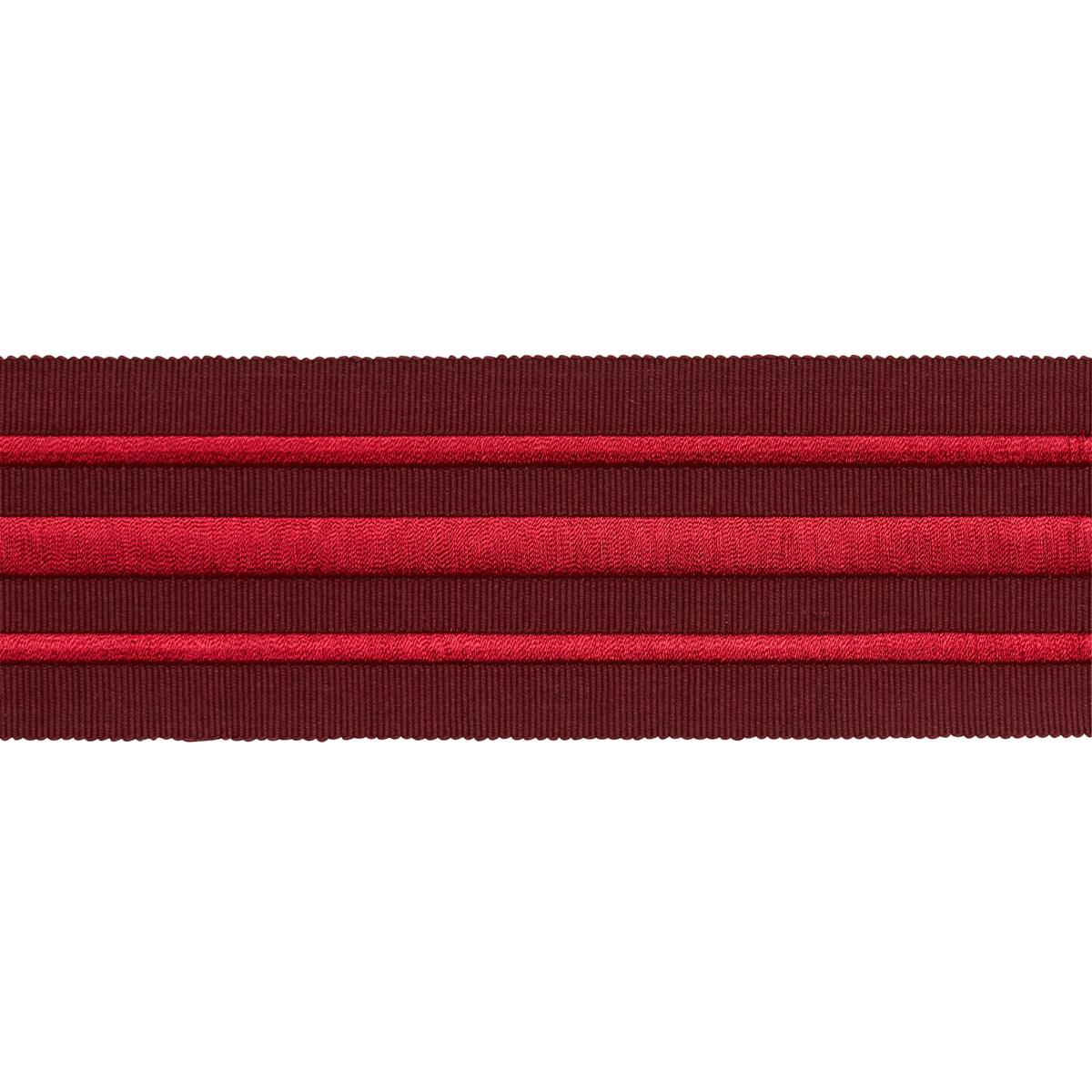 Schumacher Red On Burgundy Military Stripe Tape