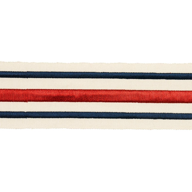 Schumacher Red & Navy Military Stripe Tape