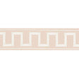 Schumacher Blush Greek Key Embroidered Tape