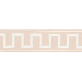 Schumacher Greek Key Embroidered Tape Blush Trim