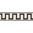 Schumacher Black On Ivory Greek Key Embroidered Tape