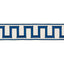 Schumacher Blue Greek Key Embroidered Tape