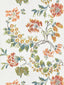 Scalamandre Kew Gardens Warp Print Multi On Ivory Fabric