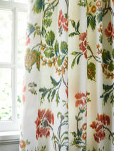 Scalamandre Kew Gardens Warp Print Multi On Ivory Fabric