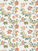 Scalamandre Kew Gardens Warp Print Multi On Ivory Fabric