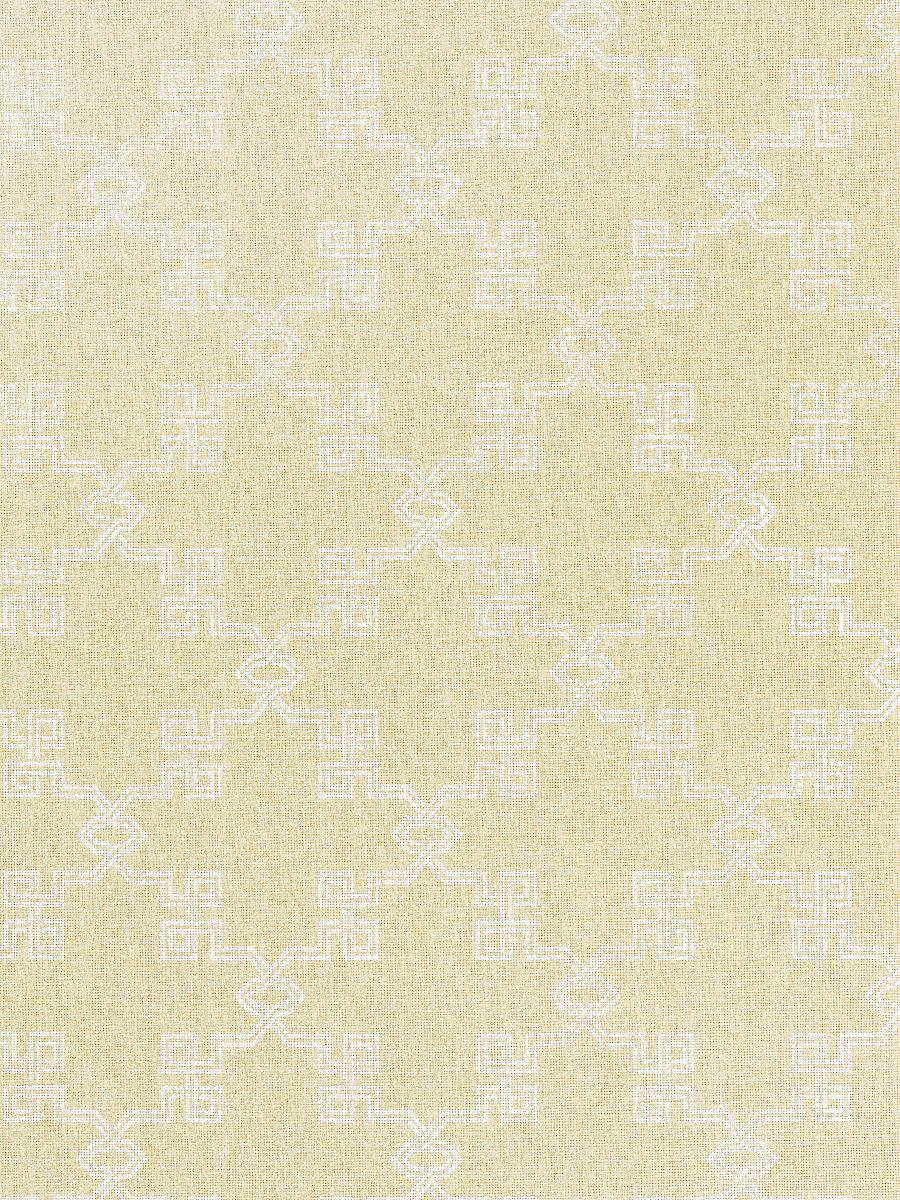 Scalamandre Suzhou Lattice Raffia Weave Straw Wallpaper