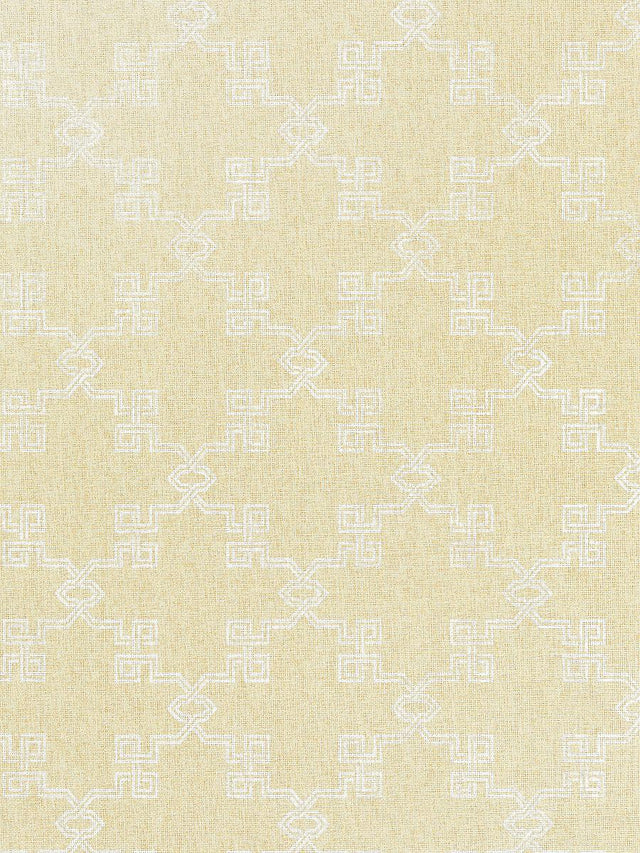 Scalamandre Suzhou Lattice Raffia Weave Straw Wallpaper