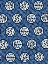 Scalamandre Dragon'S Fret Embroidery Midnight Fabric