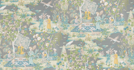 Brunschwig & Fils Lodi Garden Grey Wallpaper