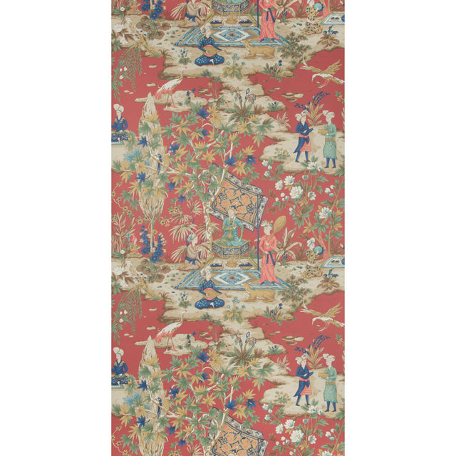 Brunschwig & Fils LODI GARDEN RED Wallpaper
